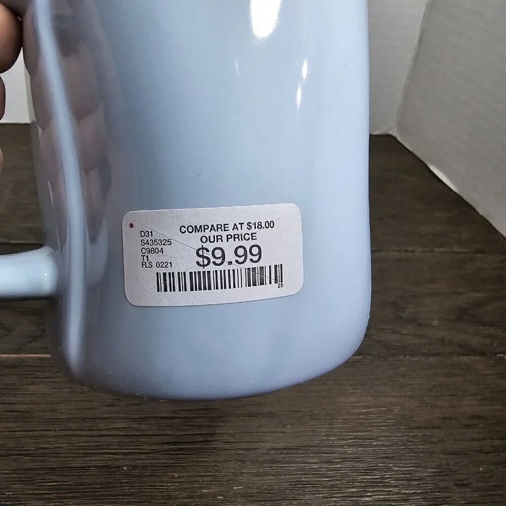 NWT Rae Dunn Hop To It Pastel Blue Easter Mug
